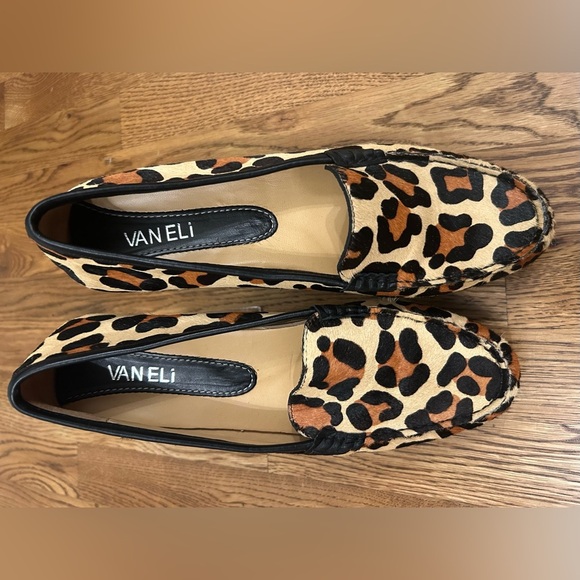 VAN ELi Womens Shoe Albion Driving Moc Leopard Print Flat Loafer Sz 8.5M NWOT - Picture 1 of 8